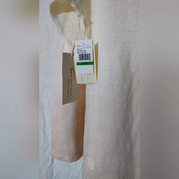 **SOLD** Vince Camuto Ombre Cream & Pink Pullover Scoop Neck Sweater Sz L - Picture 4 of 9